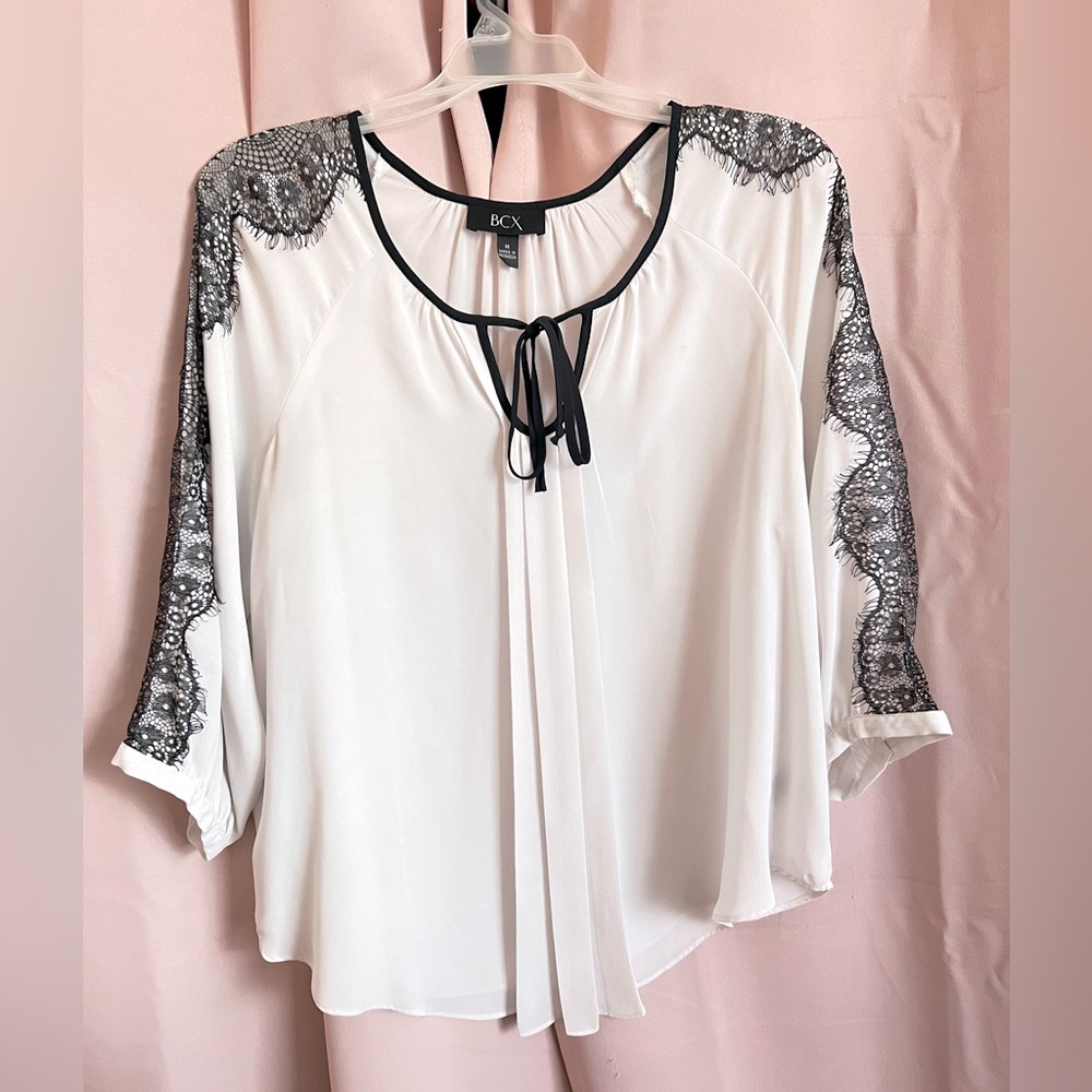 Business Casual black and white top